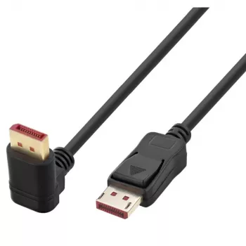 Techly DisplayPort 1.4-kabel M/M 4K@120Hz 2m zwart eenzijdig haaks ICOC-DSP-A14-020NT9