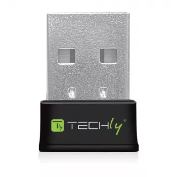 Techly I-WL-USB-600TY mini WLAN USB-adapter dualband MU-MIMO 2dBi 600Mbps zwart