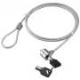 Techly IQ-LOK-08-KT notebook-beveiligingskabelslot met 1,4m staalkabel en twee sleutels