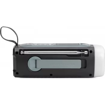 TechniSat draagbare noodradio met DAB+/FM, Bluetooth, zonnepaneel, handzwengel, powerbank, LED-zaklamp, zwart (0000/2933)