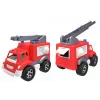 TECHNOK brandweerauto met ladder, helm en brandweerman 3978