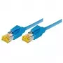 TECLINE Cat 6a S/FTP patchkabel, 0,5m, blauw, LSZH, 10GbE, Hirose TM31 72200B