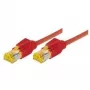 TECLINE Cat 6a S/FTP patchkabel, rood, 0,5 m, LSZH, Hirose TM31, 10 Gbps 72200R