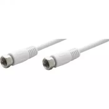 Goobay SAT-verbindingskabel, F-connector naar F-connector, 20 m, wit (11867)