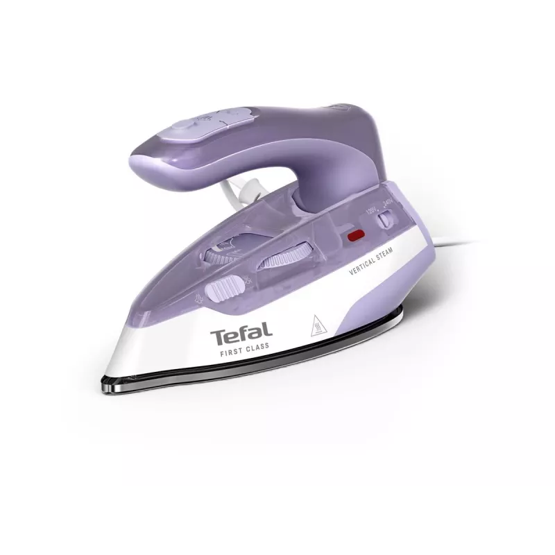 Tefal First Class DB1612E0 Reisstrijkijzer - 1100 W, roestvrijstalen zool, dubbele spanning, 70 ml tank, Wit/Blauw