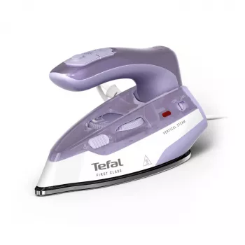 Tefal First Class DB1612E0 Reisstrijkijzer - 1100 W, roestvrijstalen zool, dubbele spanning, 70 ml tank, Wit/Blauw