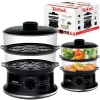 Tefal Convenient VC140135 Stoomkoker, 2 manden, 6 L, 900 W, zwart
