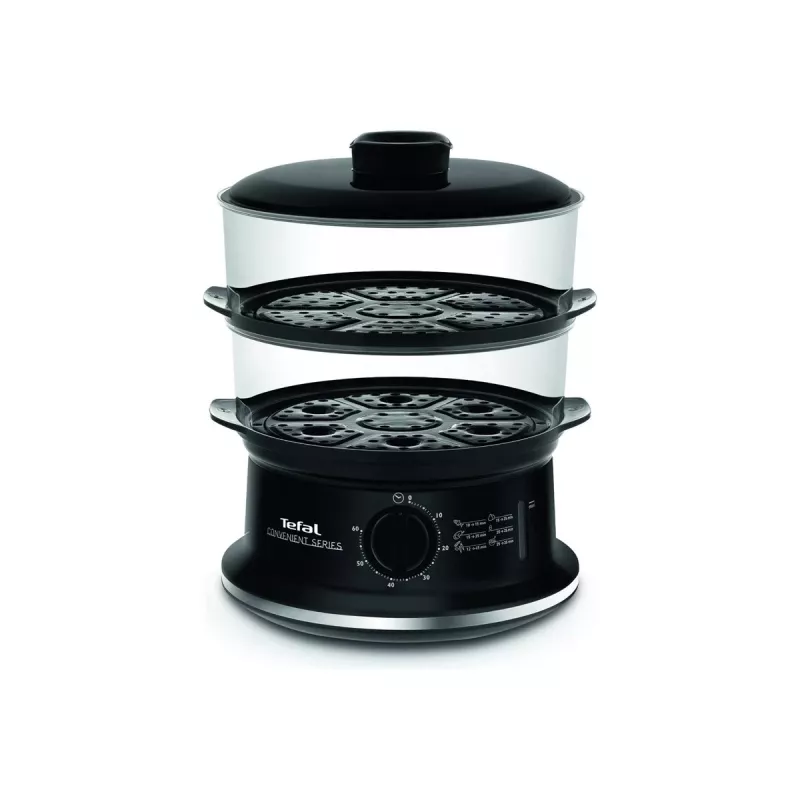 Tefal Convenient VC140135 Stoomkoker, 2 manden, 6 L, 900 W, zwart