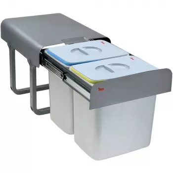 Teka ECO EASY 45 30 L 2 manden gegalvaniseerd staal grijs ingebouwd afvalsysteem