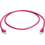 Telegärtner 100008775 RJ45 patchkabel CAT 5e F/UTP 5,0 m rood vlamvertragend met knikbescherming