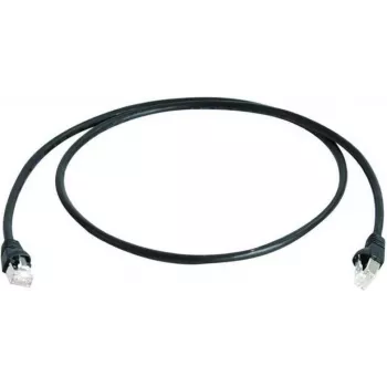 Telegärtner 100008948 CAT 5e F/UTP RJ45 patchkabel, 7,5 m, zwart, vlamvertragend, knikbescherming