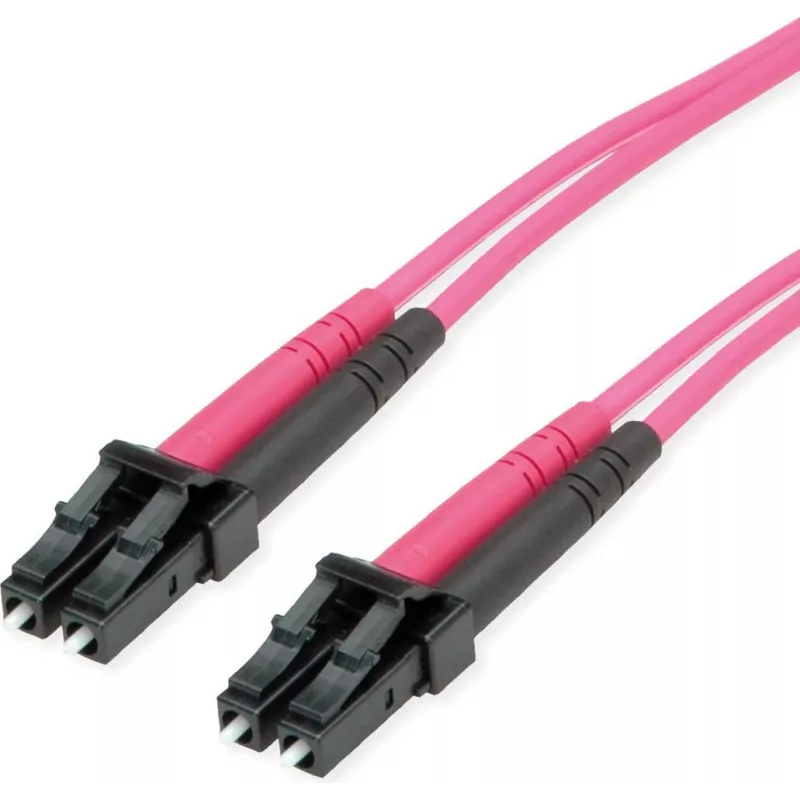TELEGÄRTNER 10m LC naar LC OM4 duplex 50/125 multimode glasvezel patchkabel, violet LSZH 100011512