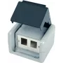 Telegärtner AMJ-SL 2-poorts RJ45 opbouw-aansluitdoos Cat.6A afgeschermd, zuiverwit