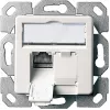 Telegärtner AMJ45 8/8 K Up/50 Cat.6A inbouw datadoos, 2x RJ45, afgeschermd, parelwit RAL 1013 J00020A0501