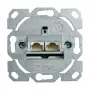 Telegärtner AMJ45 data-aansluitmodule, 2-poorts RJ45, Cat.6A afgeschermd, 10G, gereedschapsvrije IDC, zinkbehuizing