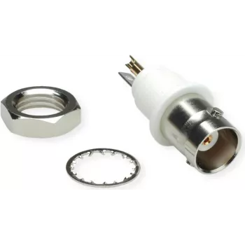 Telegärtner BNC inbouwbus, geïsoleerd 50 ohm, witte isolatiefles, Z01 - 1 stuk (J01001A0043)