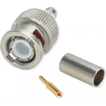 Telegärtner BNC crimp-verbinder G01 50 Ohm, crimp/crimp, Professional, A0205, voor RG-58 C/U, Belden YR23092, UG-1785/U, 5-pack