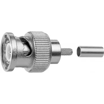 Telegärtner BNC crimp-verbinder G01 50 Ohm, crimp/crimp, Professional, A0205, voor RG-58 C/U, Belden YR23092, UG-1785/U, 5-pack