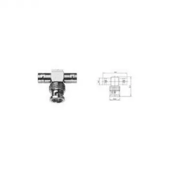 Telegärtner BNC T-adapter (F-M-F) 75 Ohm videosplitter