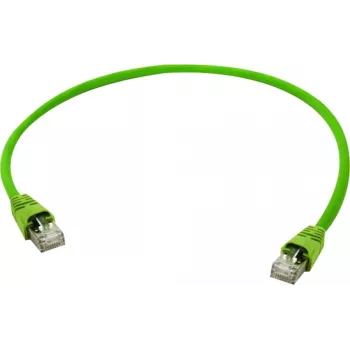 Telegärtner Cat.7 S/FTP patchkabel, 1,0 m, groen, 500 MHz, RJ45, 10 Gbps L00000A0149