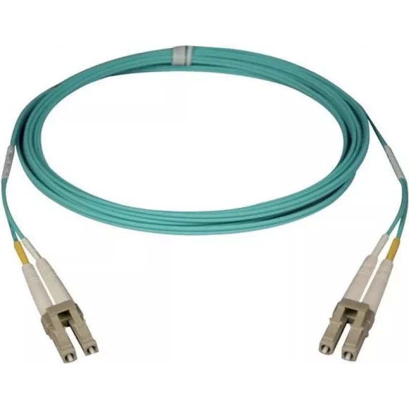 Telegärtner LC naar LC multimode OM3 duplex glasvezel patchkabel, 2m, aqua L00871A0006