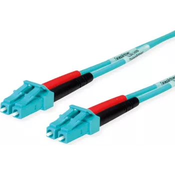 Telegärtner LC naar LC multimode OM3 duplex glasvezel patchkabel, 2m, aqua L00871A0006