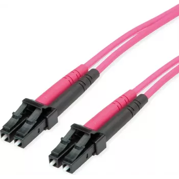 Telegärtner LC naar LC OM4 duplex glasvezel patchkabel, 2m, violet 100011327
