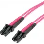 Telegärtner LC naar LC OM4 duplex glasvezel patchkabel, 2m, violet 100011327