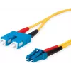 Telegärtner LC naar SC single-mode glasvezel patchkabel, 2m, 9/125µm, LSZH geel