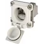 Telegärtner STX V6 RJ45 flens-inbouw-koppelingsset variant 6, 8P8C, afgeschermd, Cat.6A, IP67, lichtgrijs J00020A0483