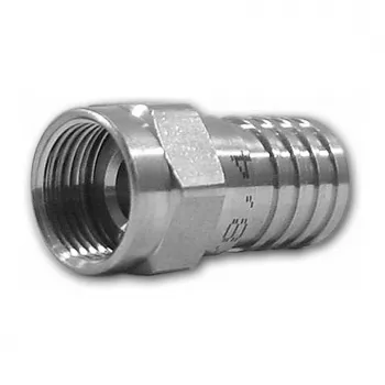 Televes FCR70 F-type crimpstekker voor 7 mm coaxkabel, vernikkeld messing, 75 Ohm, 0-3000 MHz