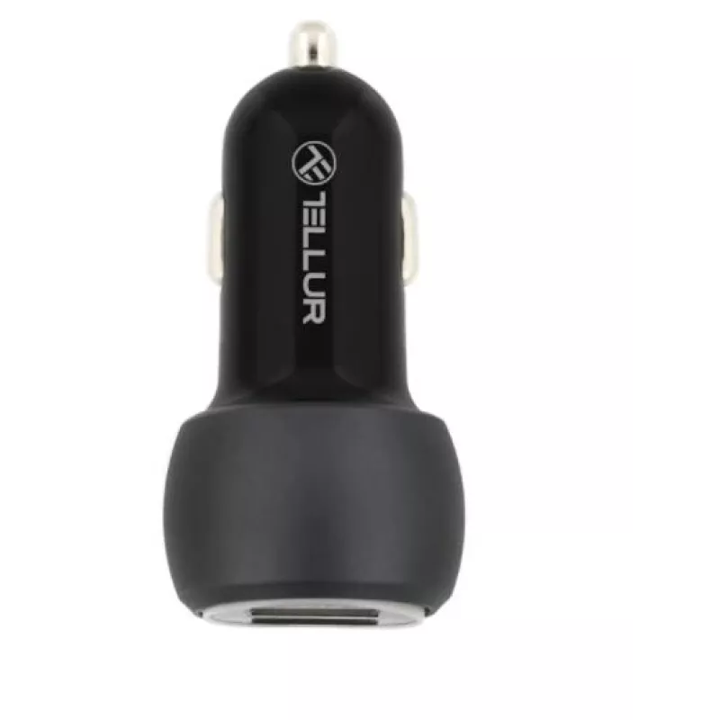 Tellur dubbele USB autolader met QC 3.0, 6A zwart