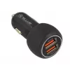 Tellur dubbele USB autolader met QC 3.0, 6A zwart