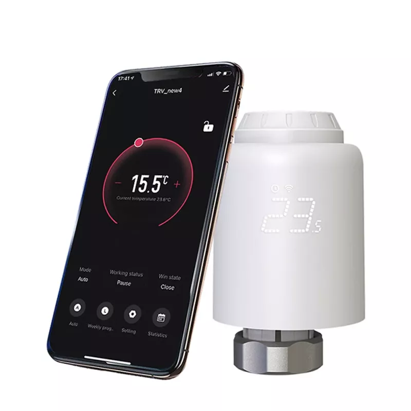 Tellur Smart WiFi thermostatische radiatorkraan RVSH1 LED wit