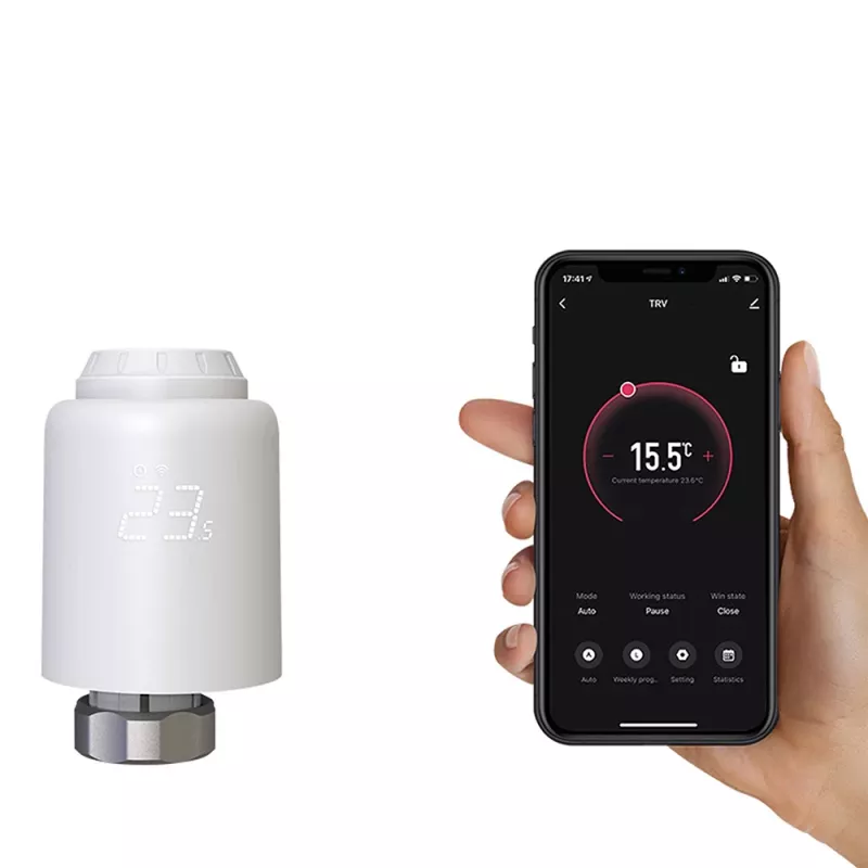 Tellur Smart WiFi thermostatische radiatorkraan RVSH1 LED wit