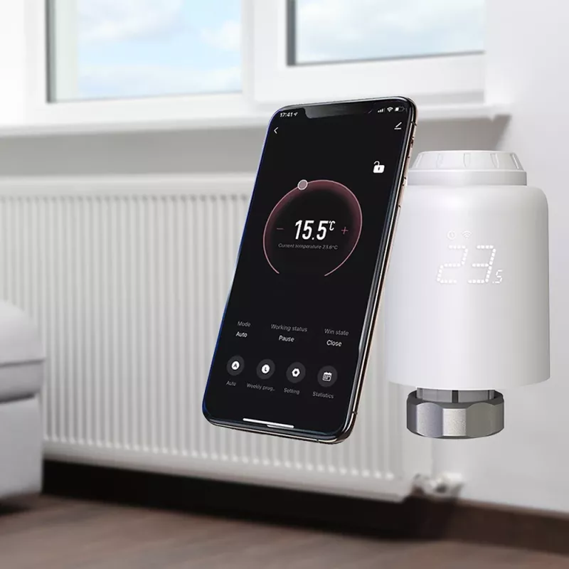 Tellur Smart WiFi thermostatische radiatorkraan RVSH1 LED wit