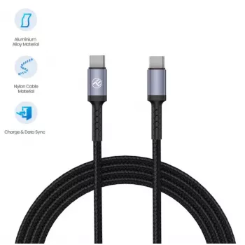 Tellur Type-C naar Type-C kabel 3A 60W 1m zwart