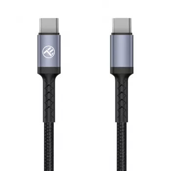 Tellur Type-C naar Type-C kabel 3A PD60W 2m nylon zwart