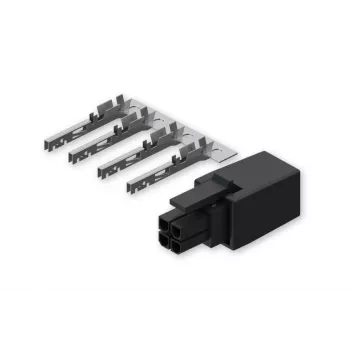 TELTONIKA NETWORKS 4-PIN stekker met contact - Hirschmann CA-serie ronde connector, stekker, solderen, IP67, zwart