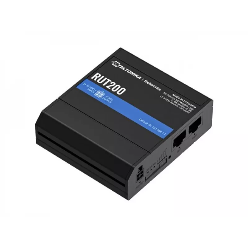 Teltonika Networks RUT200 eSIM 4G/LTE/3G Wi-Fi EMEA EU industriële cellulaire router