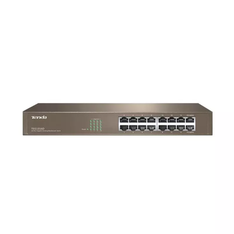 Tenda 16-poorts Gigabit Ethernet-switch unmanaged blauw