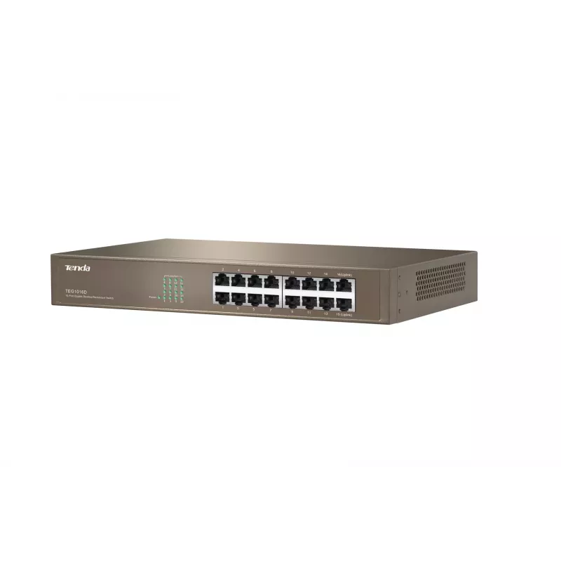 Tenda 16-poorts Gigabit Ethernet-switch unmanaged blauw