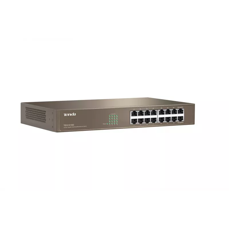 Tenda 16-poorts Gigabit Ethernet-switch unmanaged blauw
