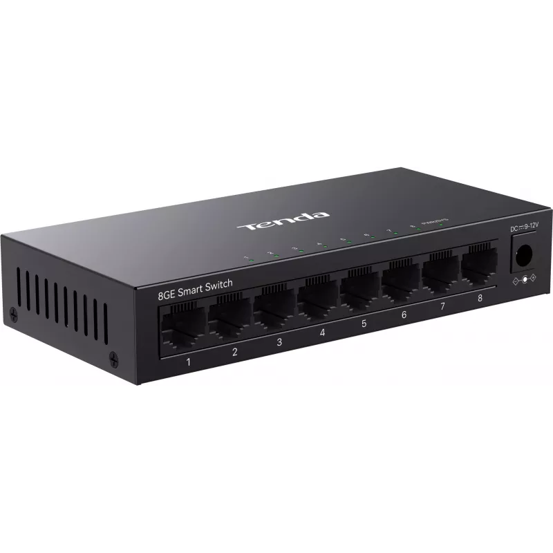 Tenda TEG2208D Web Smart L2 Cloud Managed Switch, 8x 10/100/1000 Mbps, metaal, ventilatorloos