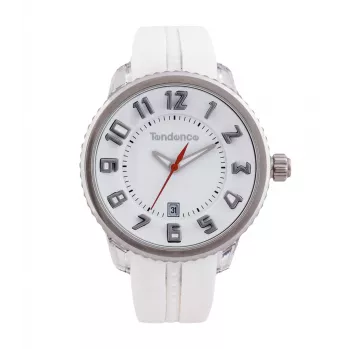 TENDENCE dameshorloge 2093013 40mm wit siliconen