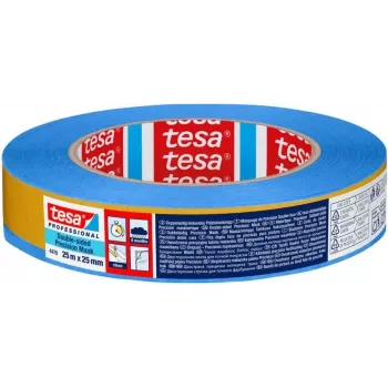 tesa Professional 04470-00001-00 dubbelzijdig PET-tape, 25 m x 25 mm, blauw dragerpapier