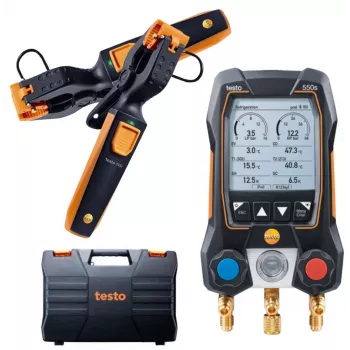 Testo 550s Smart Set digitale verdeelset met Bluetooth en klemvoelers 0564 5502