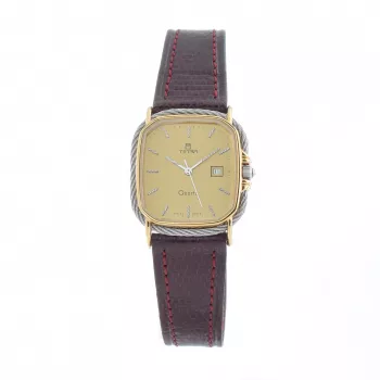 TETRA dameshorloge 125-C-RD 27mm rood leer