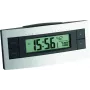 TFA 60.2511 radiografische wekker - zwart/zilver - LCD-display - binnentemperatuur - sluimerfunctie - blauwe achtergrondverlichting - 2x AAA