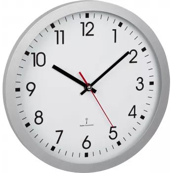 TFA 60.3522.02 radio-wandklok zilver